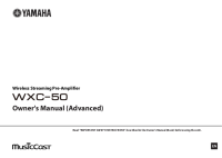 Yamaha WXC-50 - Owners manual